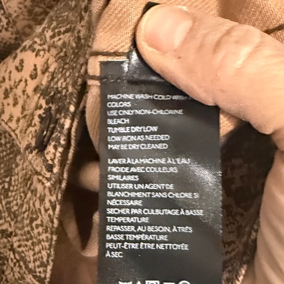 Free People Tan Snake Print Jean Jacket. NWOT - Picture 5 of 7